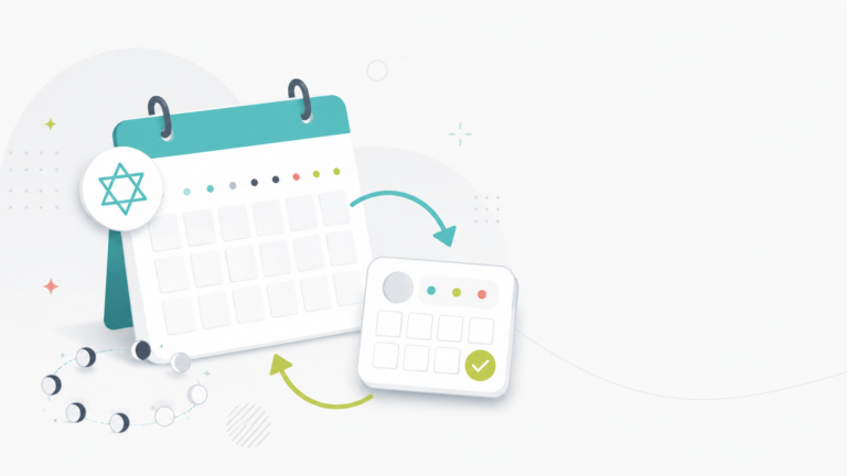 Kalender und Mondphasen im Design