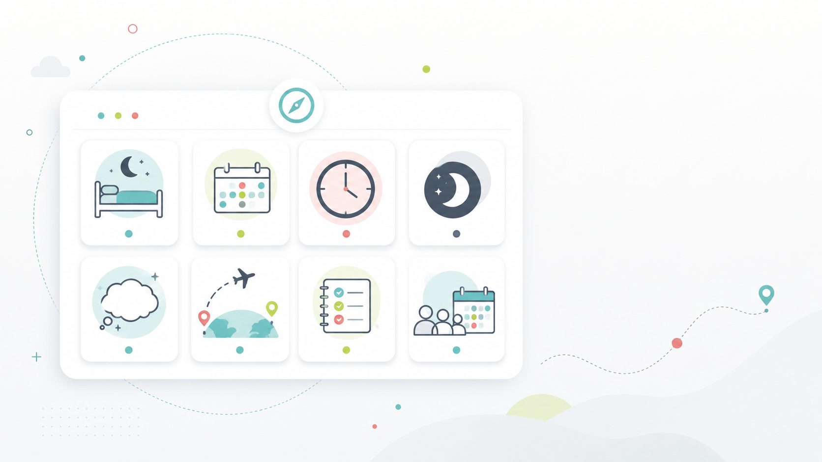Minimalist Dashboard mit Pastellfarben
