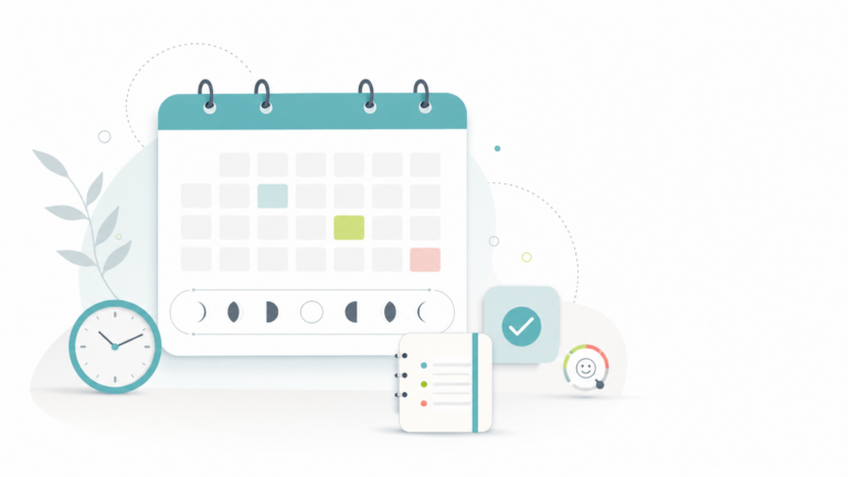 Minimalist Kalender und Produktivität UI