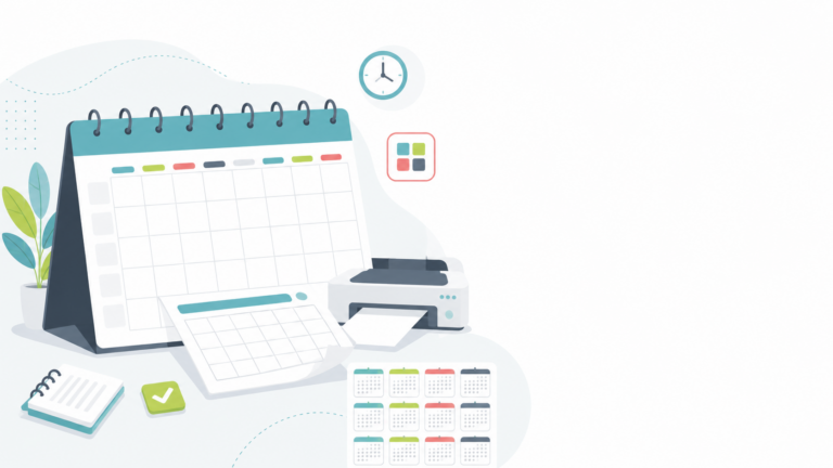 Minimalistische Arbeitszeitsplanung mit Teal-Akzenten