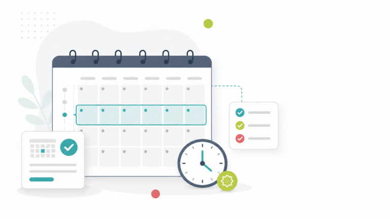 Moderne Kalender- und Aufgabenübersicht