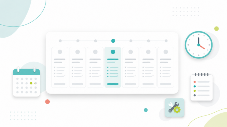 Produktivitätsdashboard im minimalistischen Design