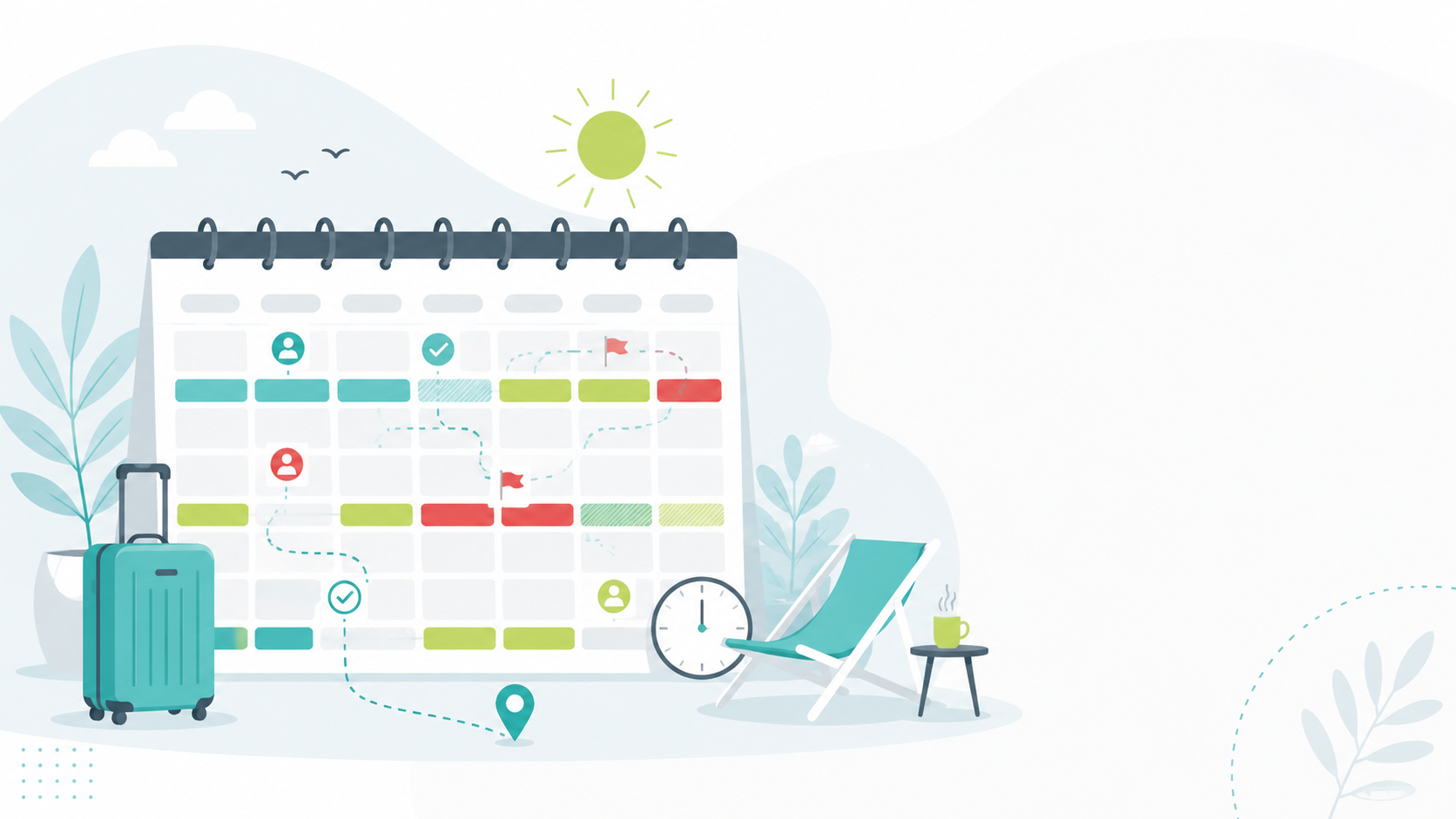 Reiseplanung im minimalistischen Design