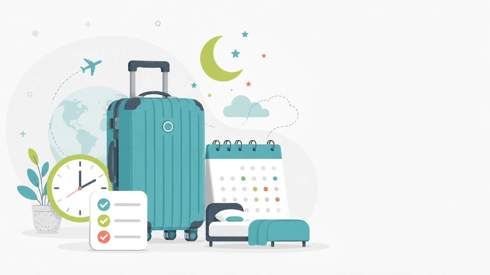 Reiseplanung und entspannter Schlaf