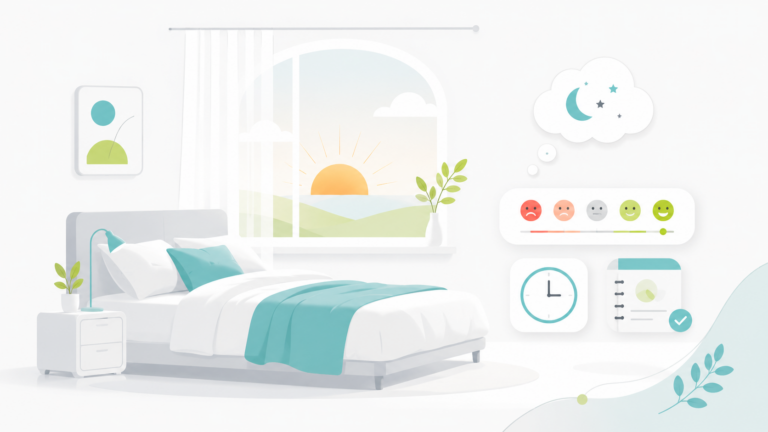 Ruhevolle Morgenstimmung im minimalistischen Schlafzimmer
